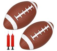 LIOOBO 2Pcs Rugby Ball Soft Inflatable Training Balls for for Ages for Team Games and Skill Development
