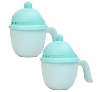 LIOOBO 2pcs Shampoo Rinse Cups with Handle for Cartoon Bunny Design Hair Washers for Newborn Bathing Eye-protecting Water Flow Space-saving Portable Hair Wash Cups