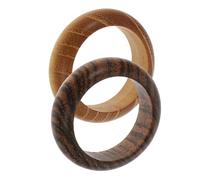 LIOOBO 2pcs Vintage Wooden Finger Rings Classic Elegant Handmade Craft Jewelry for Women and Men Creative Simple Design Decorative Ornaments Unique Gift for Ring Lovers