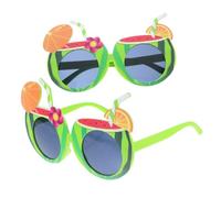 LIOOBO 2pcs Watermelon Shaped Funny Sunglasses Tropical Hawaiian Party Eyewear for Beach Pool Luau Events Unique Carnival Props for Adults