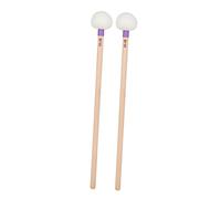 LIOOBO 2pcs Wooden Tuning Drum Hammers with White Felt Heads Smooth Polished Handles Durable Percussion Instrument Accessories for Resonant Sound and Easy Replacement