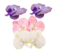 LIOOBO 3 Pairs Flower Shoe Button Sandals Orchid Flower Shoes Ornament Accessories High Heels Plastic
