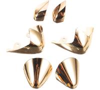 LIOOBO 3 Pairs Metal Heel and Guards for High Heels, Gold Shoe Protective Covers Decorative Tips, Suitable for Pointed Shoes and Boot Protection