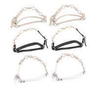 LIOOBO 3 Pairs Pearl Embellished High Heel Ankle Straps Anti-drop Shoe Laces for Women Sandals Dance Shoes and High Heels Random Color