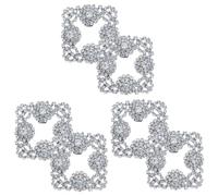LIOOBO 3 Pairs Removable Rhinestone Shoe Clips Square Buckles with Sunflower Design Stylish Shoe Accessories for Weddings Parties and Daily Wear DIY Decoration for Women
