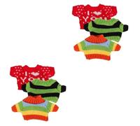 LIOOBO 3 Pcs Cute Bear Clothes Set - Soft Sweaters for 9-11 Inch Stuffed Bears DIY Outfit for Teddy Bear Adorable and Stylish Apparel for ' Plush Collection