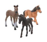 LIOOBO 3 Pcs Realistic Horse Models Educational Teaching Tools Cognitive Playthings for Desktop Decorations