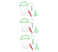LIOOBO 3 Sets Insect Observation Barrel Kit for Educational Collection Tool for Outdoor Exploration Stimulates Curiosity and Learning for Nature Study Camping School Experiments