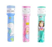 LIOOBO 3Pcs Educational Rotating Kaleidoscope for Creative Cognitive Plaything with Patterns Random Styles Safe Material