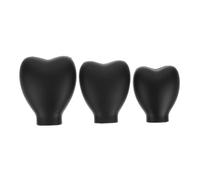 LIOOBO 3pcs Heart-Shaped Silicone Makeup Brush Protectors Dustproof Brush Covers for Eyelash and Eyeshadow Makeup Reusable and Practical for Beauty Enthusiasts