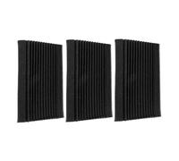 LIOOBO 3pcs High-density Flame-retardant Corner Wall Soundproofing Cotton 12x12x24cm Gear-shaped Low Frequency Sound Absorbing Foams for Ktv Cinema Studio Acoustic Treatment