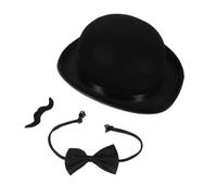 LIOOBO 3pcs Magician Hat Bowtie Beard Accessories for Theater Productions Halloween Parties and Community Events