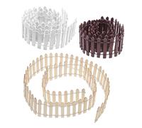 LIOOBO 3pcs Miniature Garden Fence Picket for Fairy Gardens Dollhouse DIY Craft Projects Sturdy Wood Construction Easy No Tool Assembly Indoor Outdoor Decorative Landscape Ornaments