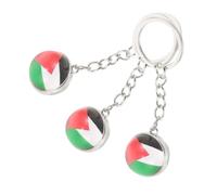 LIOOBO 3Pcs Palestine Flag Keychain Lightweight Double Sided Key Rings Stylish Key Holders for Handbags Backpacks and and Men