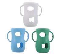 LIOOBO 3pcs Silicone Bottle Covers for Boy Girl and Toddlers Includes Bottles Sleeve and Handle for Glass Sippy Cup Covers During Feeding