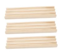 LIOOBO 3pcs Wooden Domino Racks Slip Resistant Display Trays for Mexican Train Dominoes Elegant Game Accessory for Enhanced Gameplay Experience and Organization