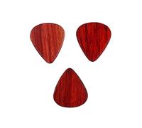 LIOOBO 3pcs Wooden Guitar Picks Rosewood Plectrums for Acoustic Electric Bass Ukulele Lightweight with Comfortable Grip Soft Tone for Nylon Strings Essential Guitar Accessories