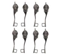 LIOOBO 4 Pairs Nylon Double Zipper Pull Replacement for Suitcase Luggage Explosion Single Lock Design Mirror Gunmetal Color Zip Fasteners for Travel Bags and Zipper Repair