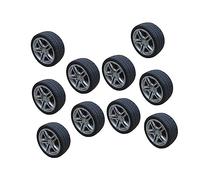 LIOOBO 48mm EVA Wheels for 1:10 Scale Toy Cars 10-Piece Set for DIY Crafts and Kids Projects