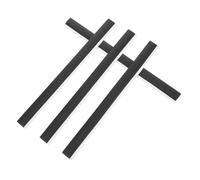 LIOOBO 4pcs Dustpan Rubber Lip Replacement Edge Strip Dustpan Rubber Refill Strip for Repair for Edge Bar Replacements Use in Home Cleaning Scenario