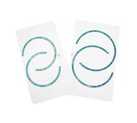 LIOOBO 4pcs Guitar Sound Hole Sticker Rosette Decorative Inlay Stickers for Acoustic Guitar