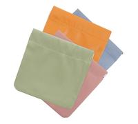 LIOOBO 4pcs Small Makeup Bag Coin Pouch Set for Purse, Portable Snap Closure Leather Organizer Pouches, Lightweight Travel Cosmetic Storage for Lipstick and Change, Compact Everyday Use