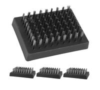 LIOOBO 4pcs Stainless Steel Wire Bbq Grill Cleaning Brush High Temperature Resistant and Bristle Cleaner for Outdoor Barbecue Grate Maintenance
