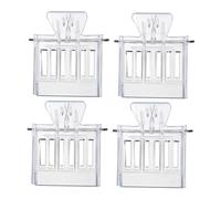 LIOOBO 4pcs Transparent Plastic Queen Clips Lightweight Beekeeper Cage Clamps Essential Beekeeping Tool for Easy and Safe Queen Handling