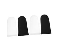 LIOOBO 4pcs Unisex Dreadlocks Sleeping Hat Long Tail Bonnets Polyester Headwrap Caps Braided Hair Turban Hats for Night Use Black and White