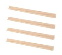 LIOOBO 4pcs Wooden Tile Holders for Dominoes Mahjong Unfinished Racks for Craft Projects Board Games Multi Game Compatibility DIY Finish