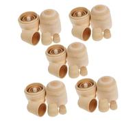 LIOOBO 5 Sets DIY Matryoshka Kit Unpainted Wooden Russian Nesting Dolls Blank Doll for Creative Holiday Projects Birthday Party Activity Home Decoration