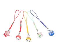 LIOOBO 5Pcs Keychains with Bell Versatile Phone Lanyard Bag Hanging Decor and Key Ring for Unique Pet and Home Ornamentation