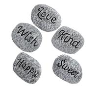LIOOBO 5pcs Resin Decorative Pebbles for Garden Landscaping, Flowerpot and Cactus Pots, Bright Colours with Chic Appearance, for Rock Gardens and Aquarium Gravel Decoration