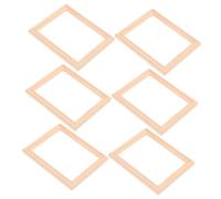 LIOOBO 6 Pcs Miniature Wooden Photo Frame Simulated Decor Props for Dollhouse Lightweight Design for DIY Projects for Micro World Layouts