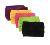 LIOOBO 6pcs Knotted Fashion Headbands for Women Wide Elastic Athletic Hairbands with Bunny Ear Bow Accent Sweat Absorbing Hair Wraps for Running Yoga Workout and Casual Wear