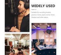 LIOOBO 6pcs Self-Adhesive Acoustic Foam Tiles 30x30x2.5cm Fire-Resistant Sound Absorbing Panels for Home Studio Ktv Walls Recording Room Noise Reduction