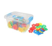 LIOOBO 70pcs Snowflake Building Blocks Set for Preschool Montessori Educational with Interlocking Plastic Pieces Promote Fine Motor Skills Cognitive Development and Sensory Learning in