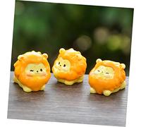 LIOOBO 8Pcs Adorable Lion Figurine Animal Ornament for Garden Lawn Patio Decor Cute Moss Animal Statue Decorations for Home and Outdoor Use
