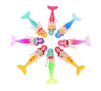LIOOBO 8pcs Mermaid Pool Diving for Lightweight Plastic Sinkers for Underwater Swim Training and Water Play Floating Bath for Family Pools Beach Trips and Birthday Party Favors