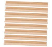 LIOOBO 8Pcs Wooden Domino Holders for Desktop Display Natural Racks for Alphabet Games Crafts DIY Domino Bases for Creative Projects and Early Childhood Education