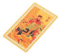 LIOOBO Amulet Card 2024 New Year Prosperity Multi-Functional Aluminium Magnesium Alloy Chic Decorative Card Blessed by The Five Wealth Gods for Weddings and Business Events