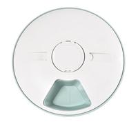 LIOOBO Automatic Pet Feeder with Timer and 6-meal Capacity Abs Material Pet Feeding Bowl with Anti-skid Pad Space-saving Design and Dogs Can be Placed the Corner