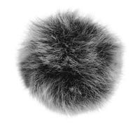 LIOOBO Black and White 1cm Microphone Windshield Cover Furry Windscreen Muff Windproof Protector for Clip-on Mic, Microphone Accessory Suitable for Outdoor and Studio Use