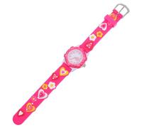 LIOOBO Boy Girl's Cartoon Flower Pattern Watch Boys and Girls School Wristwatch Adjustable Silicone Watch
