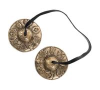 LIOOBO Brass Tibetan Tingsha Cymbals for Vajrayana Ceremonies Meditation Sound Chimes for Mindfulness Musical Instruments for Religious Rituals and Sound Bath Relaxation