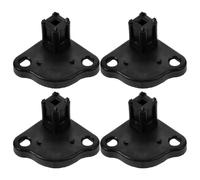 LIOOBO Camping Tent Foot Clamp 4Pcs Awning Brackets with Folding Frame Feet, Replacement Kit for Rv Awning Bottom Bracket, Suitable for Outdoor Shelter and Caravan Use