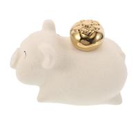 LIOOBO Ceramic Piggy Bank Saving Jar with Prosperity Pig Design Money Saving Box for Office and Living Promotes Financial Responsibility and Organized Coin Storage