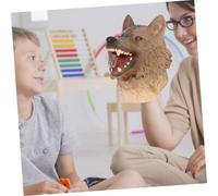 LIOOBO Colored Animal Hand Puppet Realistic Wolf Puppet for Early Education Simulation Animal Model Engaging Interactive Play for Boys and Vinyl Design
