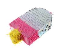 LIOOBO Colorful Ice Cream Pinata 19x32cm - Shiny Glitter Hanging Decoration for Parties - Birthday Celebrations and Fiesta Events Fun Party Supplies and Games for All Ages