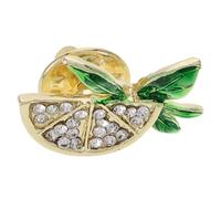 LIOOBO Crystal Watermelon Brooch Pin with Rhinestones Cute Fruit Lapel Pin for Women and Zinc Alloy Summer Accessory Playful Cartoon Design for Clothes Bags